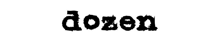 Dozen font preview