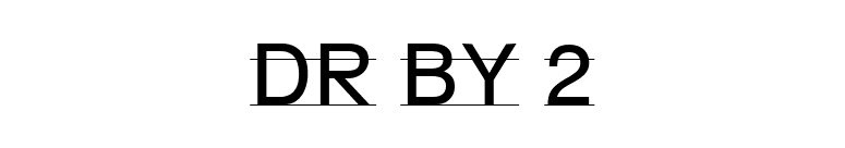 DR BY 2 font preview