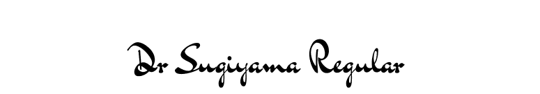 Dr Sugiyama Regular font preview