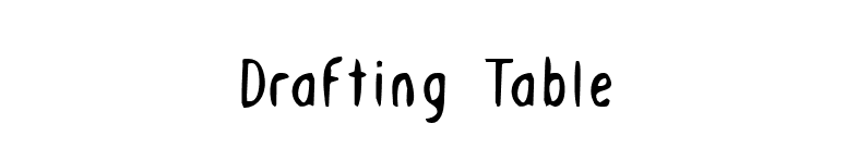 Drafting Table font preview