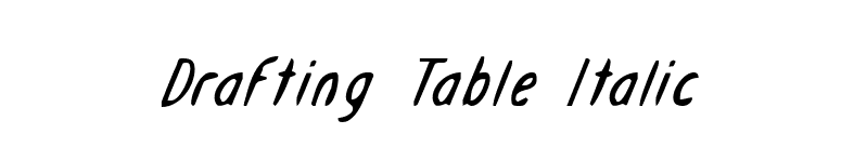 Drafting Table Italic font preview