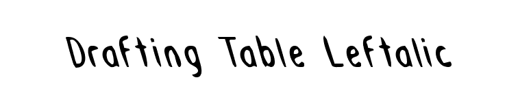 Drafting Table Leftalic font preview