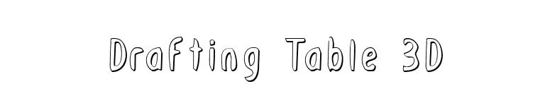 Drafting Table 3D font preview