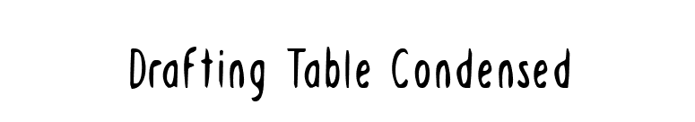 Drafting Table Condensed font preview