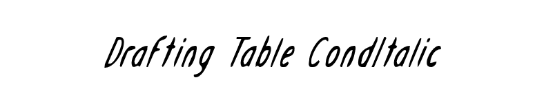 Drafting Table CondItalic font preview