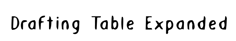Drafting Table Expanded font preview