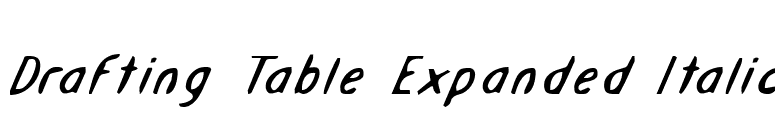 Drafting Table Expanded Italic font preview