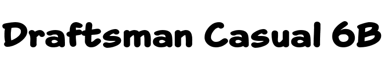 Draftsman Casual 6B font preview