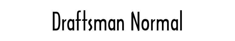 Draftsman Normal font preview