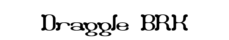 Draggle BRK font preview
