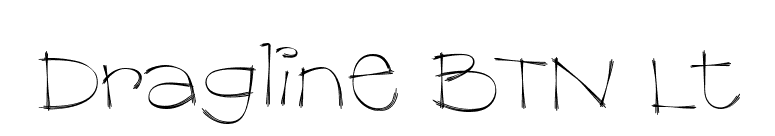 Dragline BTN Lt font preview
