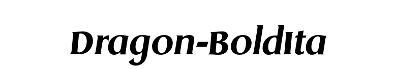 Dragon-BoldIta font preview