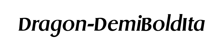 Dragon-DemiBoldIta font preview