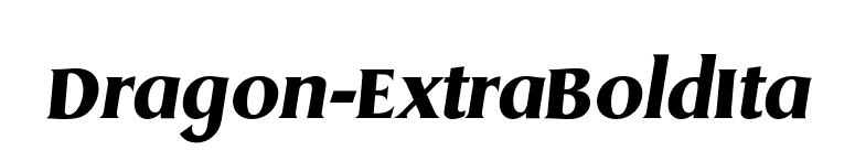 Dragon-ExtraBoldIta font preview