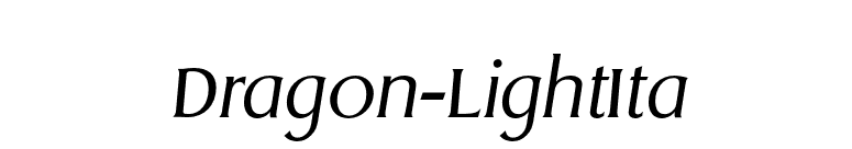 Dragon-LightIta font preview