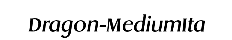 Dragon-MediumIta font preview