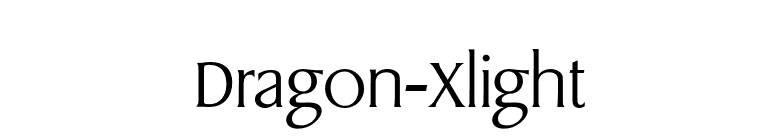 Dragon-Xlight font preview
