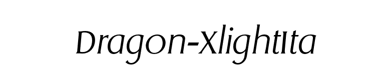 Dragon-XlightIta font preview