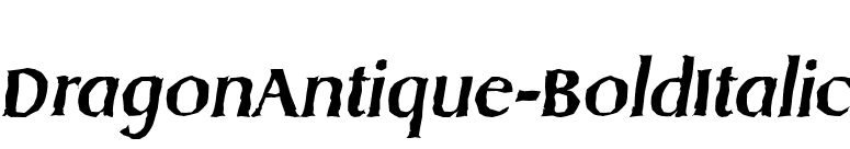 DragonAntique-BoldItalic font preview