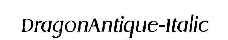 DragonAntique-Italic font preview