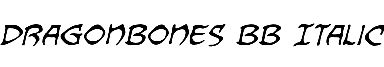 Dragonbones BB Italic font preview