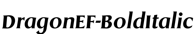 DragonEF-BoldItalic font preview