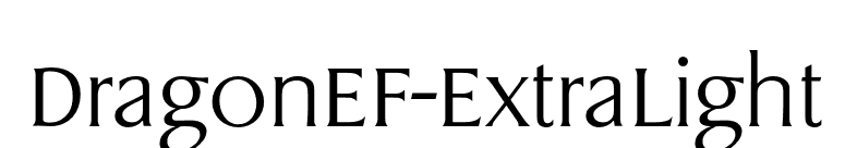 DragonEF-ExtraLight font preview