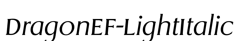 DragonEF-LightItalic font preview