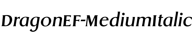 DragonEF-MediumItalic font preview