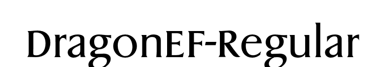 DragonEF-Regular font preview