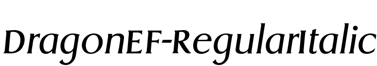 DragonEF-RegularItalic font preview