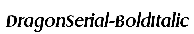 DragonSerial-BoldItalic font preview