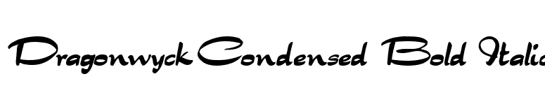 DragonwyckCondensed Bold Italic font preview