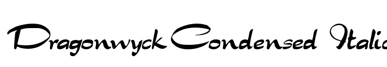 DragonwyckCondensed Italic font preview