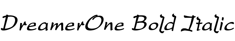 DreamerOne Bold Italic font preview