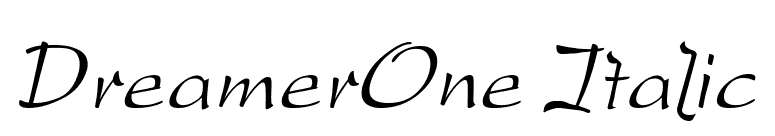 DreamerOne Italic font preview