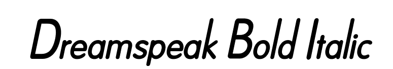 Dreamspeak Bold Italic font preview