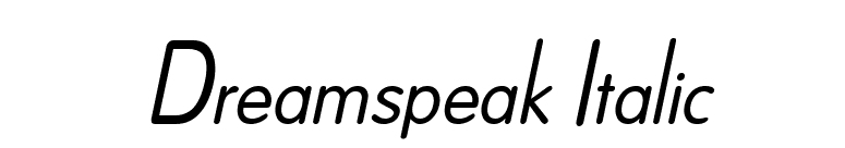 Dreamspeak Italic font preview