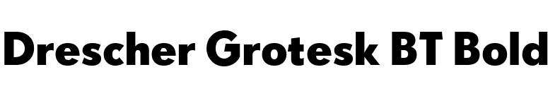 Drescher Grotesk BT Bold font preview