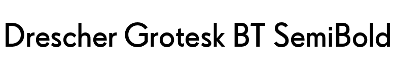 Drescher Grotesk BT SemiBold font preview