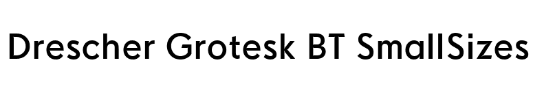 Drescher Grotesk BT SmallSizes font preview