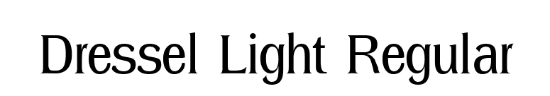 Dressel Light Regular font preview