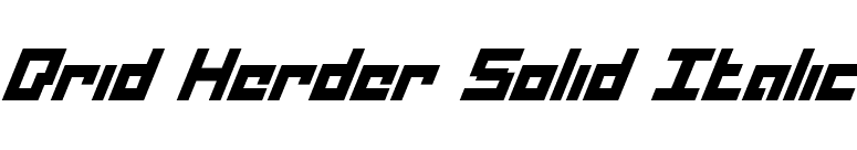 Drid Herder Solid Italic font preview