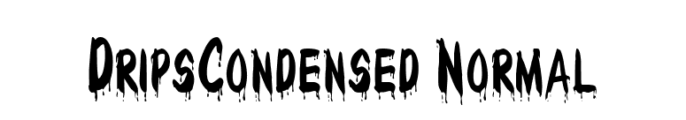 DripsCondensed Normal font preview