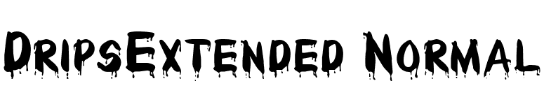 DripsExtended Normal font preview