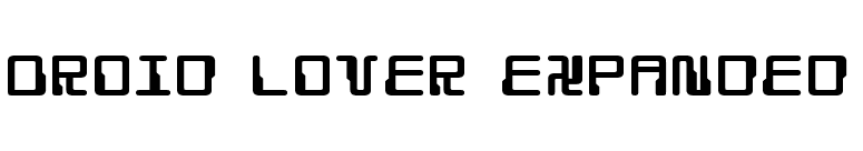 Droid Lover Expanded font preview