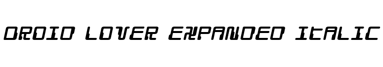 Droid Lover Expanded Italic font preview