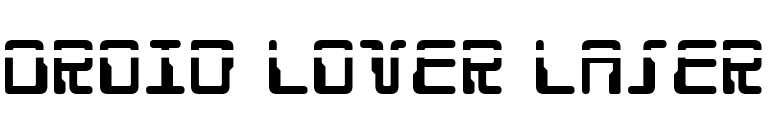Droid Lover Laser font preview