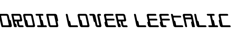 Droid Lover Leftalic font preview