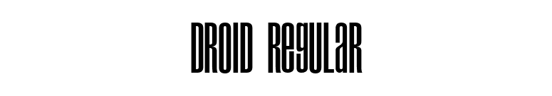 Droid regular font preview
